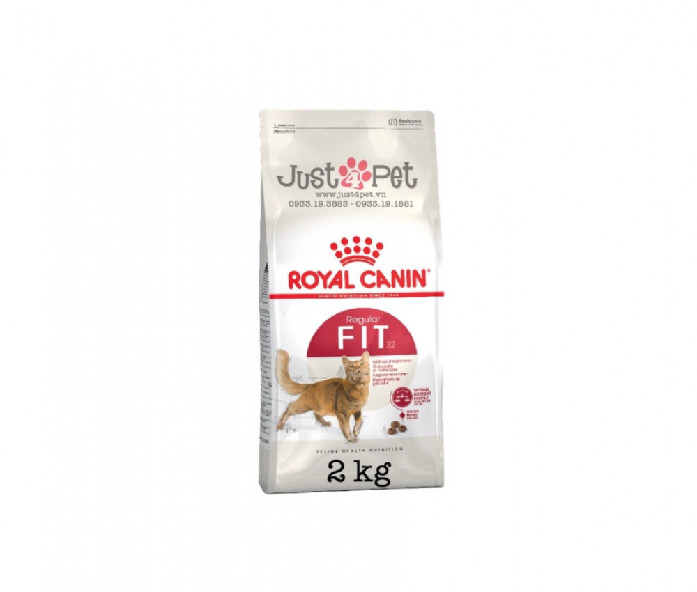 ROYAL CANIN FIT32 2KG - DÀNH CHO MÈO TRƯỞNG THÀNH TRÊN 12 THÁNG TUỔI / VẬN ĐỘNG THƯỜNG XUYÊN