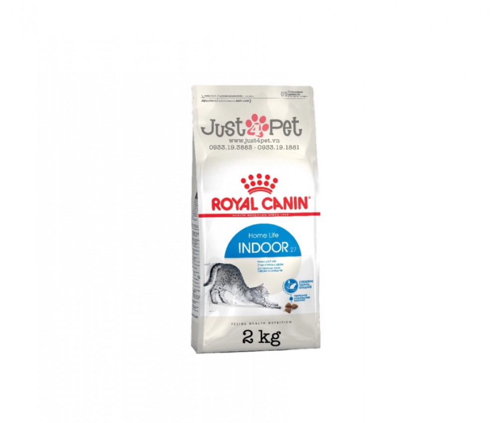 ROYAL CANIN INDOOR 2KG - DÀNH CHO MÈO TRƯỞNG THÀNH TRÊN 12 THÁNG TUỔI - ÍT VẬN ĐỘNG